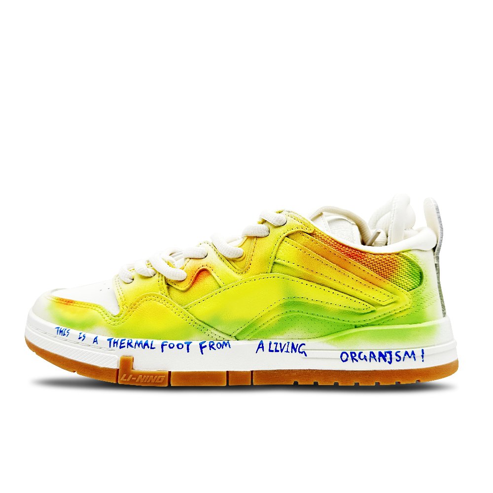 LINING Skateboard Shoes Men's Low Top White/Orange