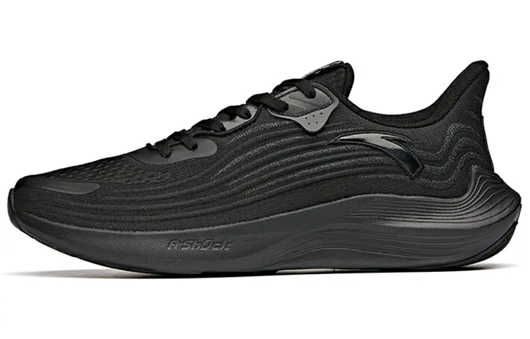 Anta DuCi1 Shock Absorbers Slip Resistant Abrasion Resistant Lightweight Low top Running Shoes Men's Black