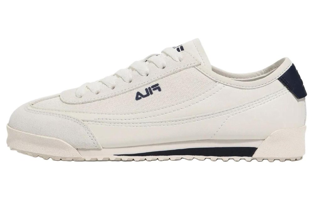FILA Anti Slip Wear Resistant Low Top Skateboard Shoes Unisex White Blue