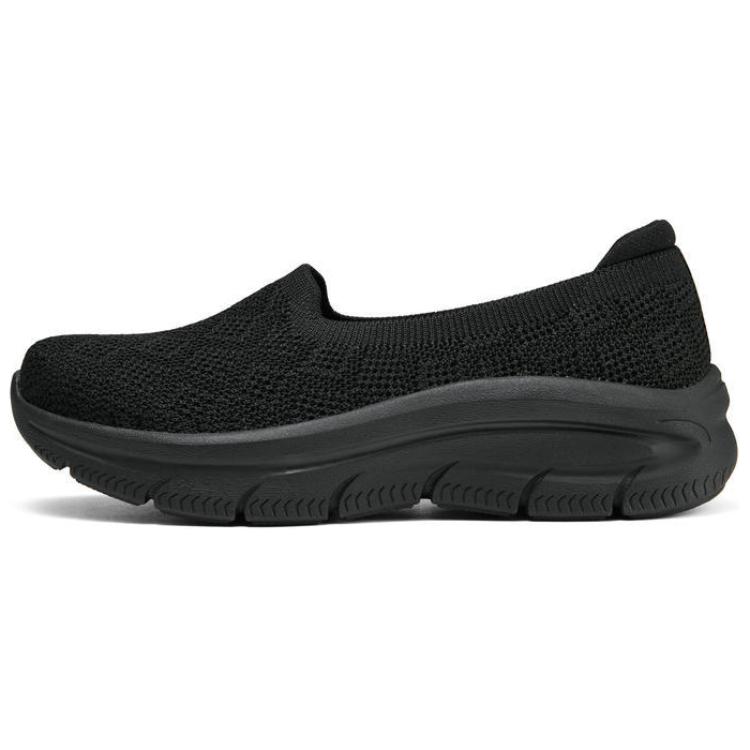 Skechers Go Walk Fle Durable Breathable Balanced Lightweight Low-Top Casual Shoes Women's Black
