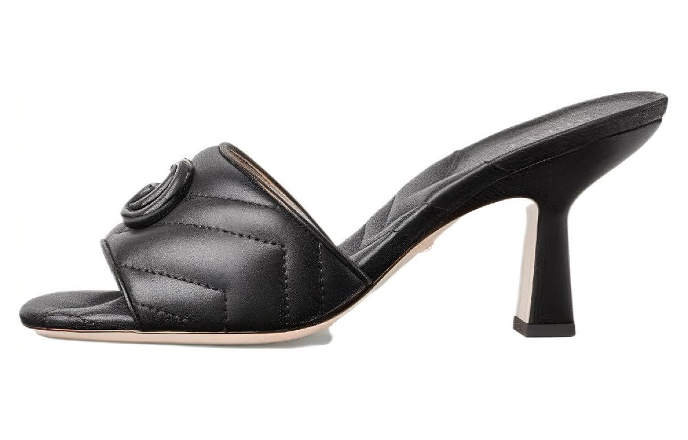 GUCCI Slide Slippers 7.5cm Women's Black
