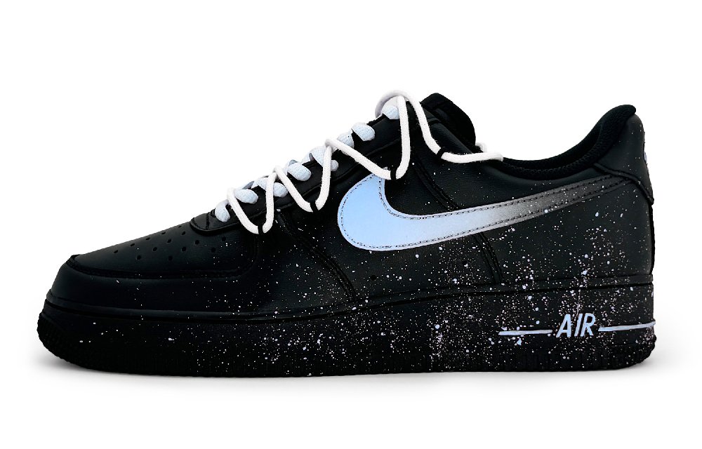 Nike Air Force 1 Low Anti-Slip Wear-Resistant Low-Top Skateboard Shoes Women's Black Blue