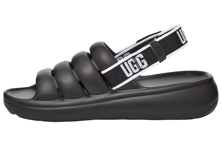 UGG Sport Yeah Slide Black White