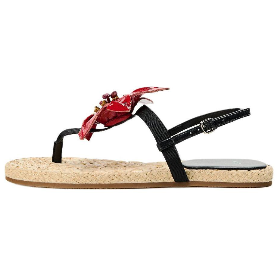 ZARA Strap Sandals 1.5cm Women's Red
