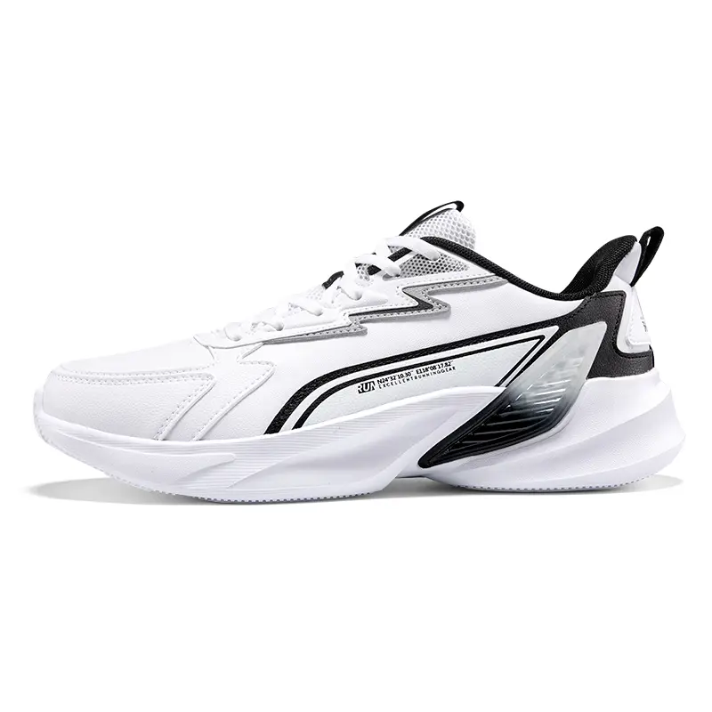 361° Anti Slip Wear Resistant Low Top Casual Running Shoes Men's White Black