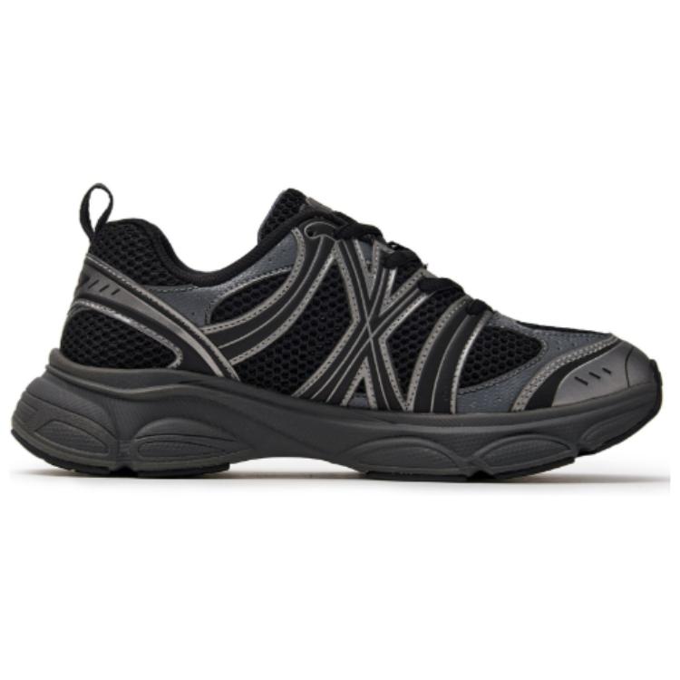 MLB Chunky Runner Ace Runner Abrasion Resistant Low Top Running Shoes Unisex Black