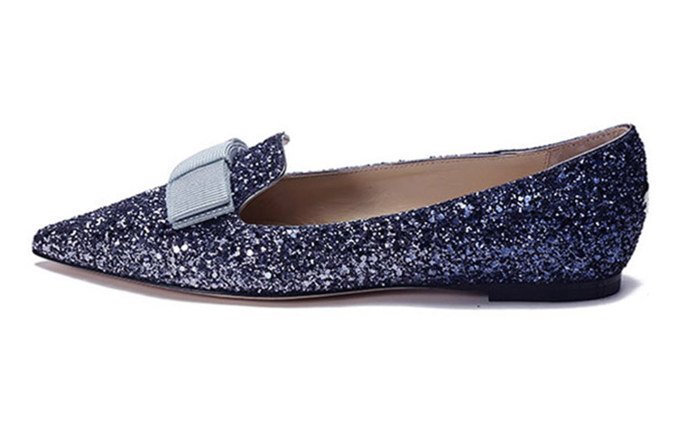 Jimmy Choo Gala SS22 Flat Shoes Women's Marine Blue