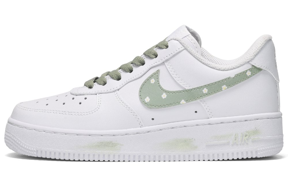 Nike Air Force 1 CUS ID Love Confession Low-Top Skateboard Shoes Women's White Green