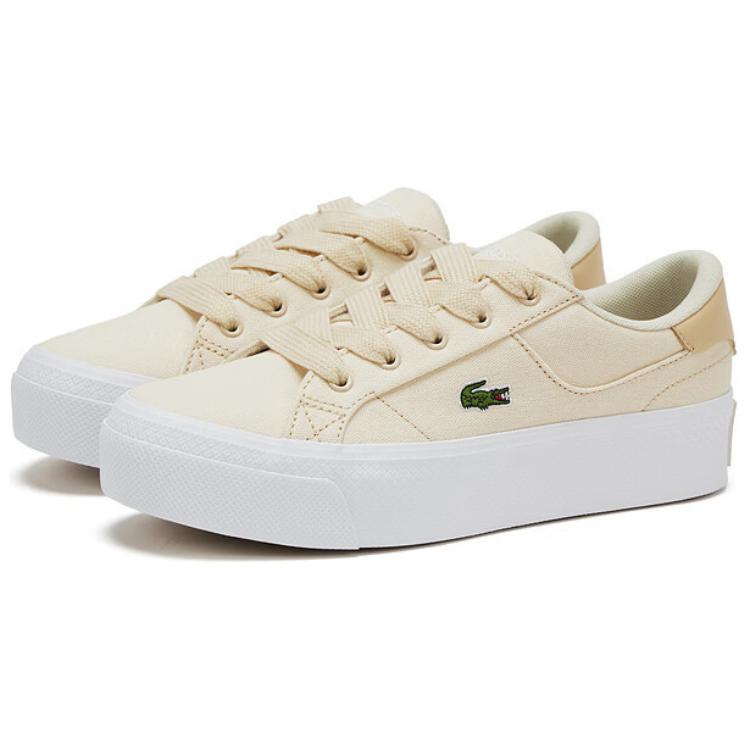LACOSTE Mid-Top Skateboard Shoes Women's Ecru купить в интернет-магазине Yoocart с быстрой доставкой по России.