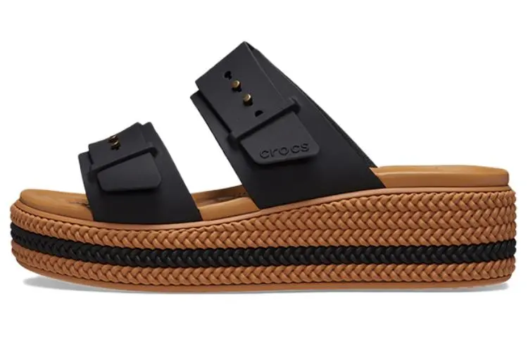 Crocs Brooklyn Woven Buckle Sandals 'Black Brown' Women's купить в интернет-магазине Yoocart с быстрой доставкой по России.