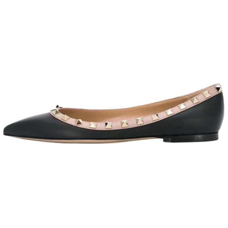Valentino Rockstud GARAVANI Casual Single Shoes Women's Black