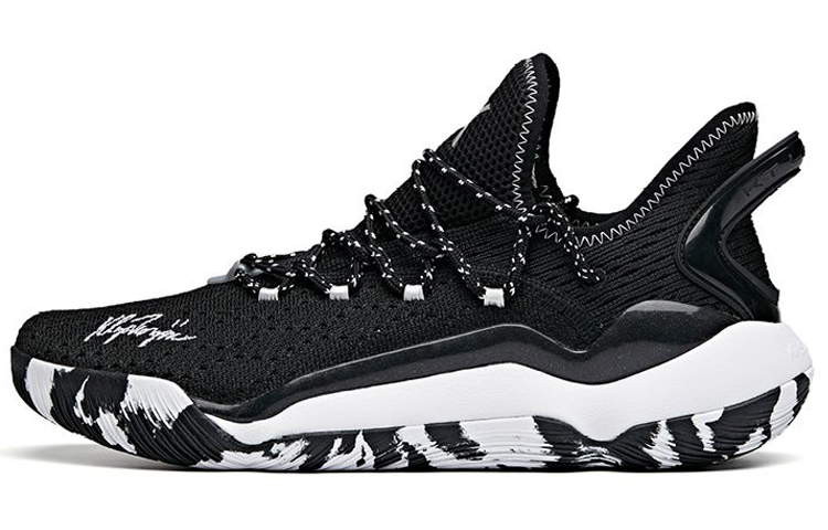 Anta Light Cavalry 5 Cushioning Anti-Slip And Wear-Resistant Low-Top Basketball Shoes Men's Black White