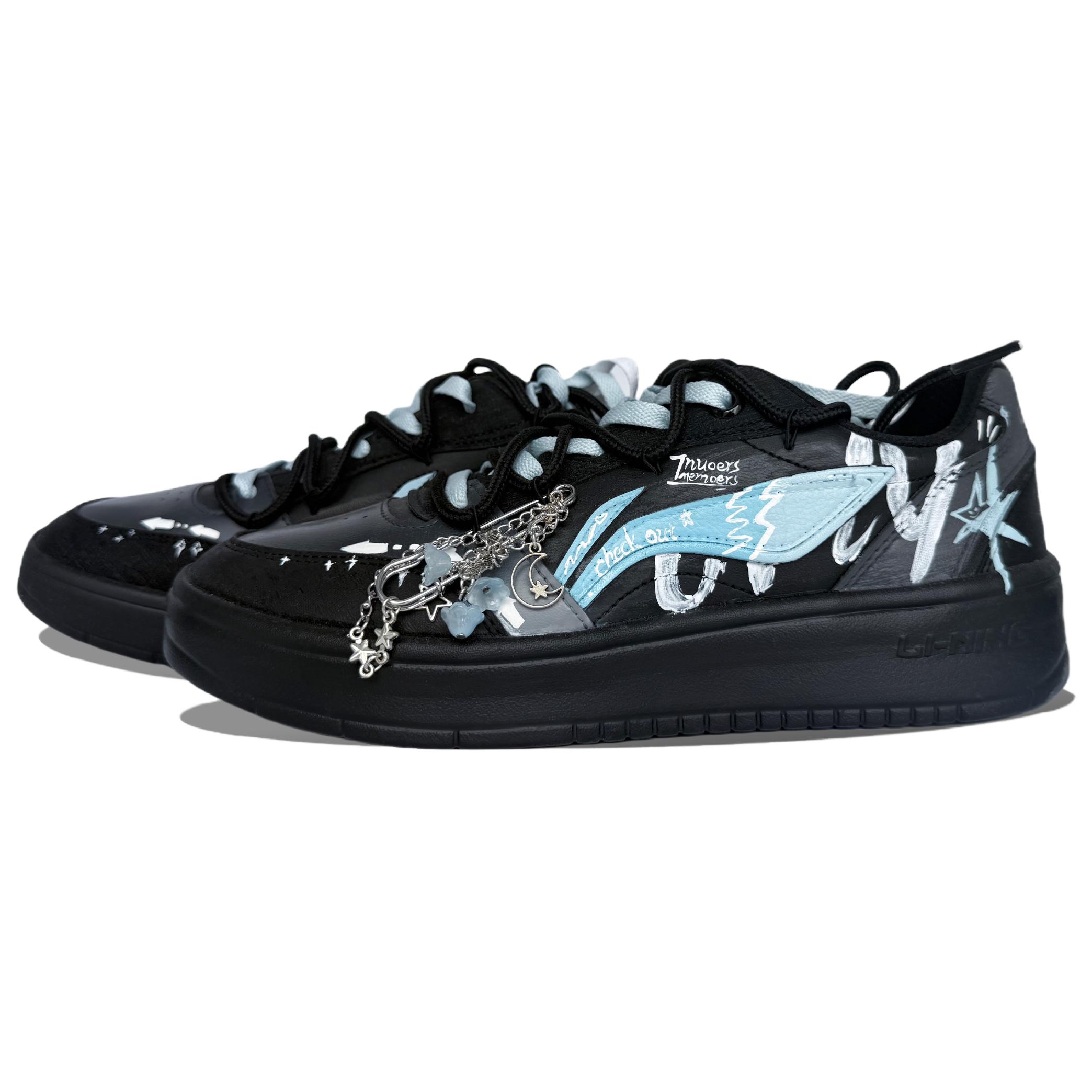 LiNing Yuanbao V3 Abrasion Resistant Shock Absorbers Low top Skateboard Shoes Men's Black Blue купить в интернет-магазине Yoocart с быстрой доставкой по России.