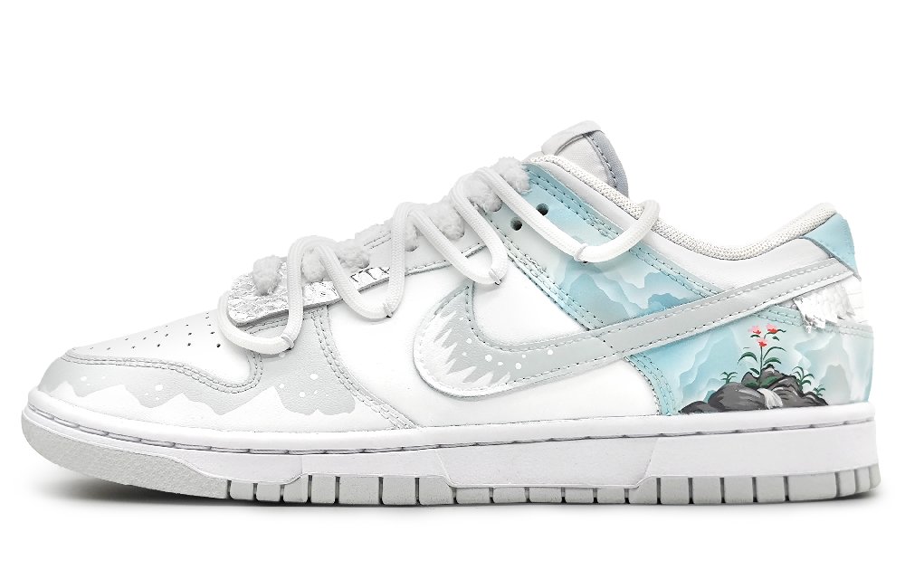 Nike Dunk Anti-Slip Wear-Resistant Low-Top Skateboard Shoes Men's Blue Gray