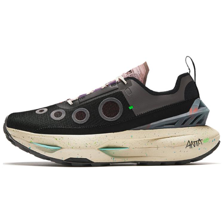 Anta Slip-Resistant Low-Top Running Shoes Men's Black Gray Color