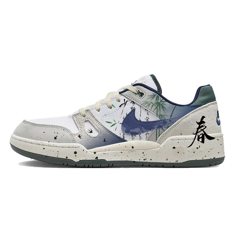 Nike Full Force Skateboard Shoes Men Low-Top Gray/White