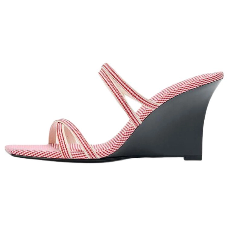 ZARA Slide Slippers Women's Red