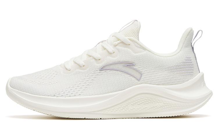 Anta Flyknit Cushioned Slip Resistant Abrasion Resistant Low Top Casual Running Shoes Women's Gray Purple