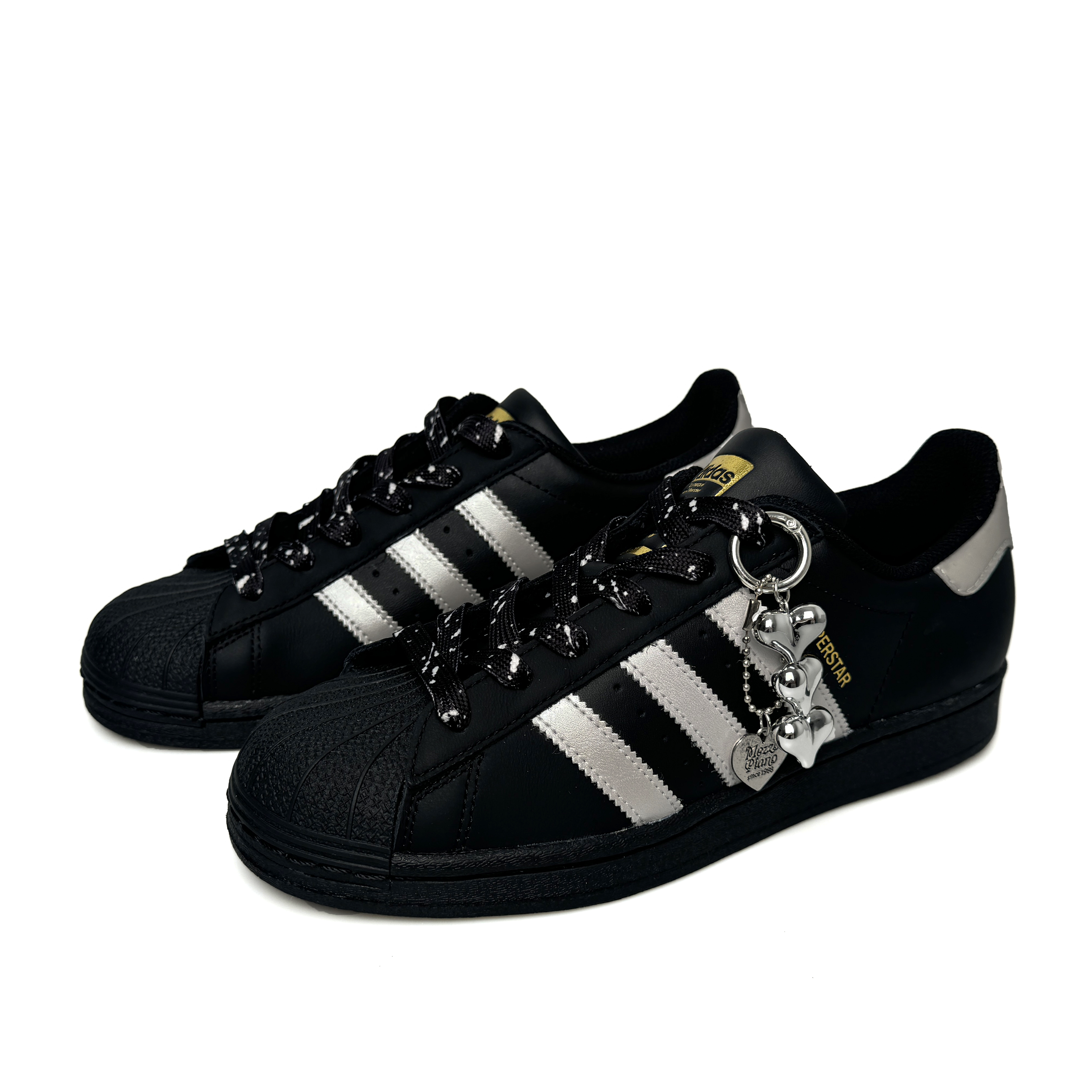 Adidas Originals SUPERSTAR Anti Slip Wear Resistant Low Top Skateboard Shoes Unisex Black Silver купить в интернет-магазине Yoocart с быстрой доставкой по России.