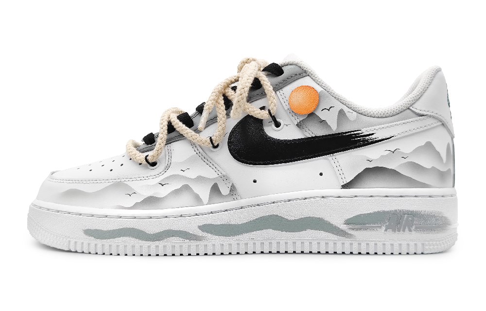Nike Air Force 1 Low Low-Top Skateboard Shoes GS Light Gray