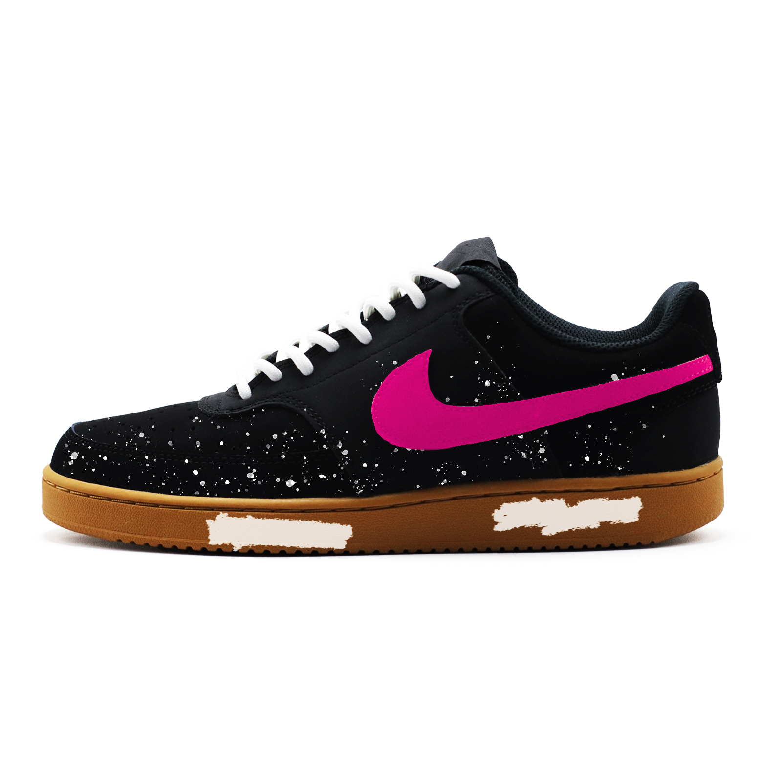 Nike Court Vision Ink Night Rose Star Slip Resistant Abrasion Resistant Low top Skateboard Shoes Men's