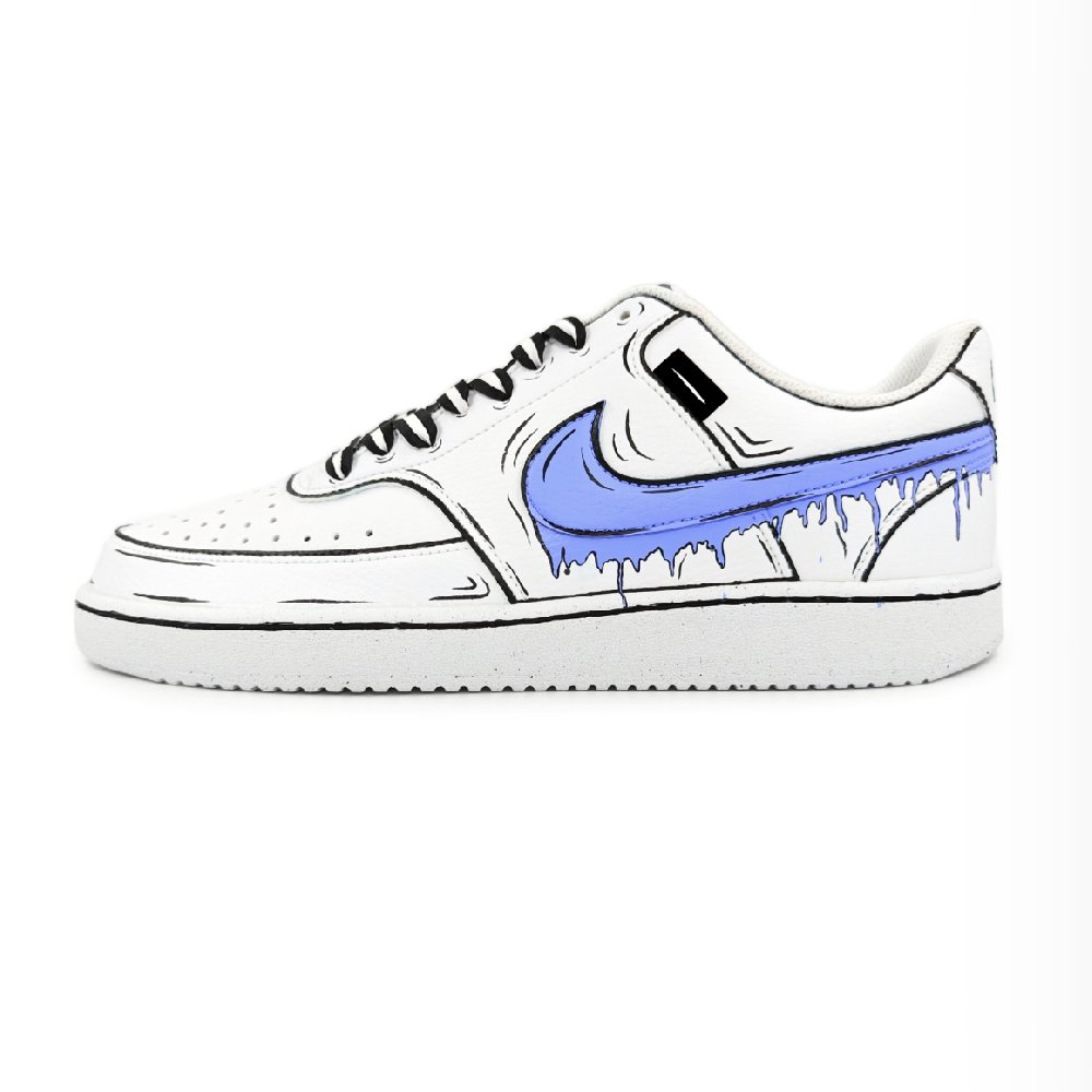 Nike Court Vision 1 Slip-Resistant Low-Top Skateboard Shoes Unisex Blue