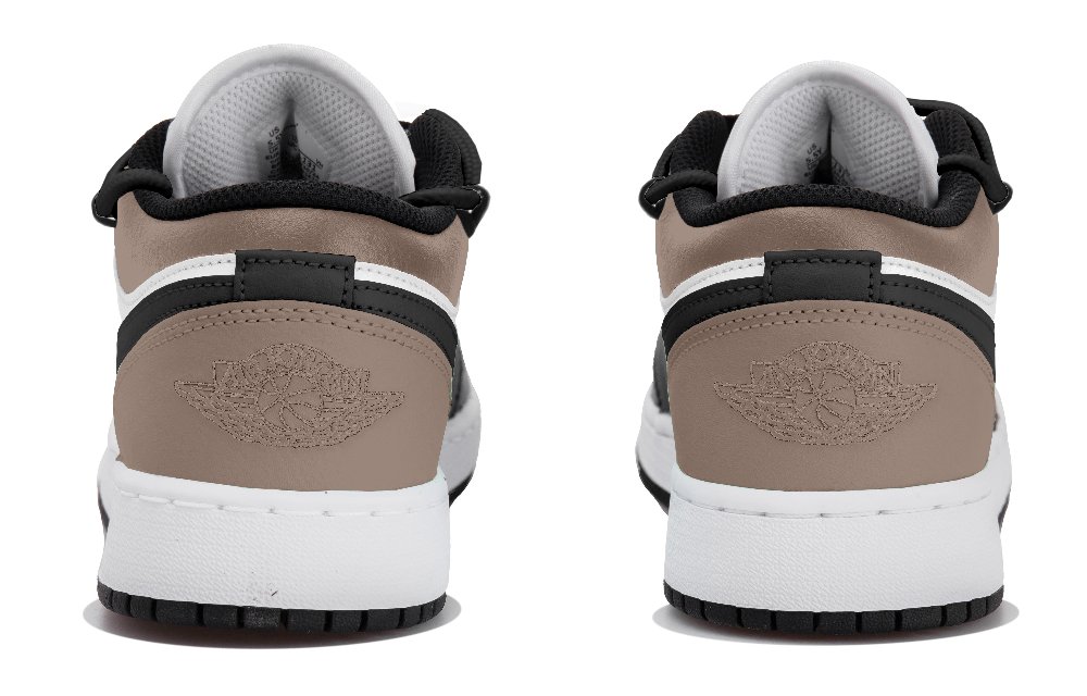 Jordan Air Jordan 1 Anti Slip Wear Resistant Low Top Vintage Basketball Shoes Women's White Black Brown