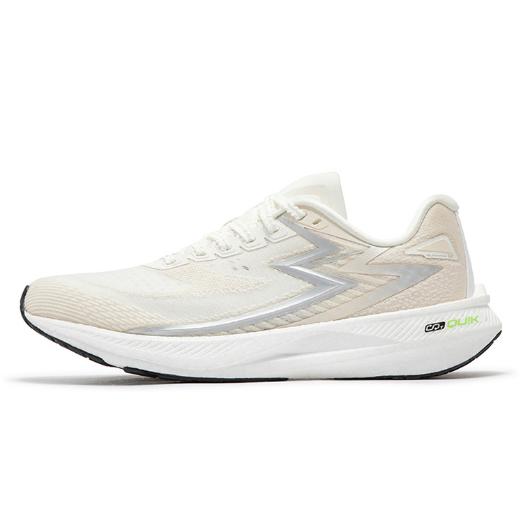 361° Cushioning, Slip Resistant, And Abrasion Resistant Low Top Running Shoes Men's Feather White