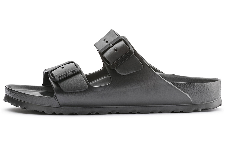 Birkenstock Logo debossed Double strap Slides