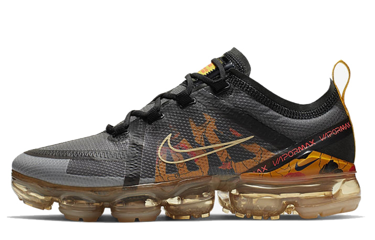 Nike Air VaporMax 2019 Floral Black University Gold Women's
