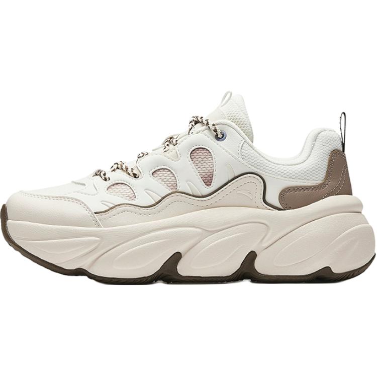 Anta Cushioning, Wear Resistant Low Top Casual Shoes Women's Ivory White
