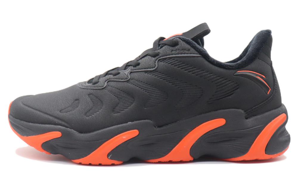 Anta Running Collection Cushioning Anti-Slip And Wear-Resistant Low-Top Running Shoes Men's Black Orange