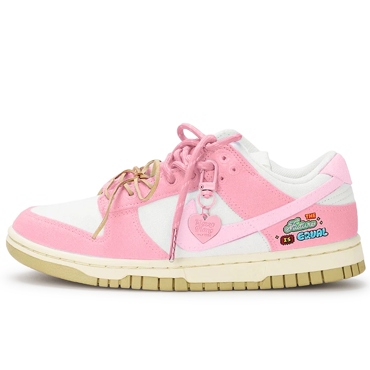 Nike Dunk Low Coverage Cushioning Low top Skateboard Shoes Women's Girly Pink