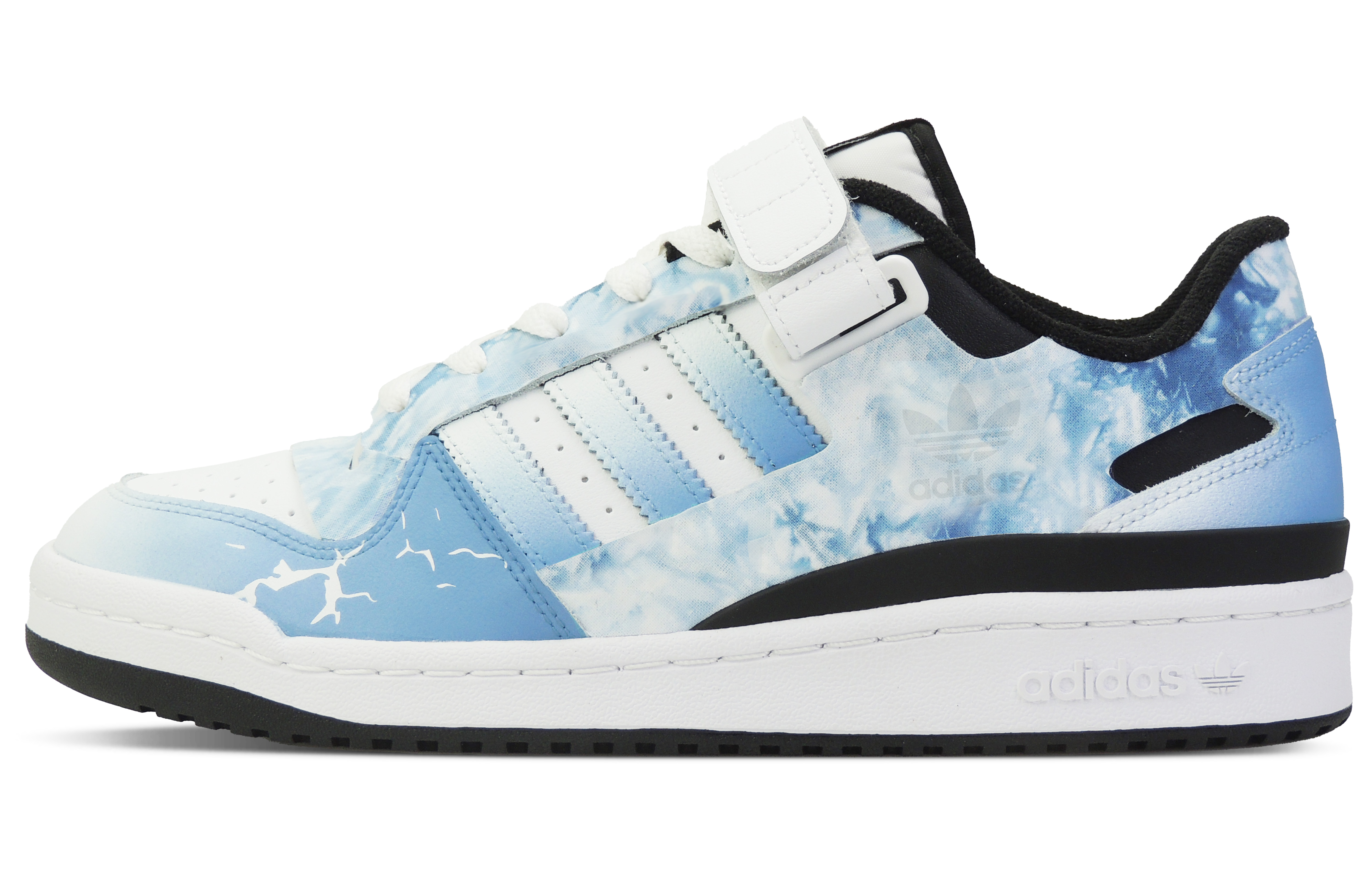 Adidas Originals FORUM Cold-Pressed Low-Top Skateboard Shoes Unisex Ice Blue