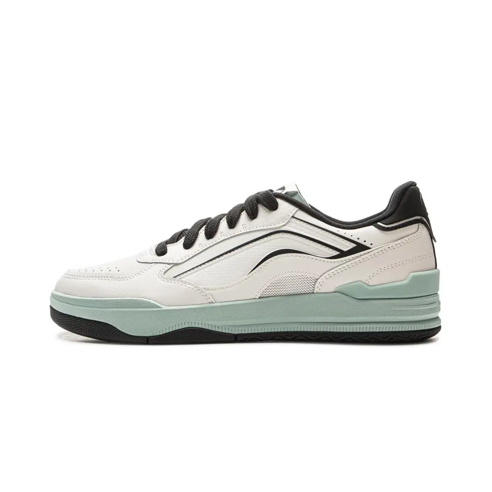 LiNing Moon Glaze Slip Resistant, Abrasion Resistant, Breathable Low top Skateboard Shoes Men's White Black