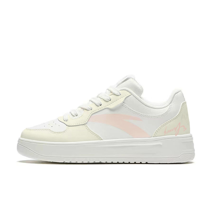 Anta Anti Slip And Wear Resistant Breathable Low Top Skateboard Shoes Unisex White Yellow купить в интернет-магазине Yoocart с быстрой доставкой по России.