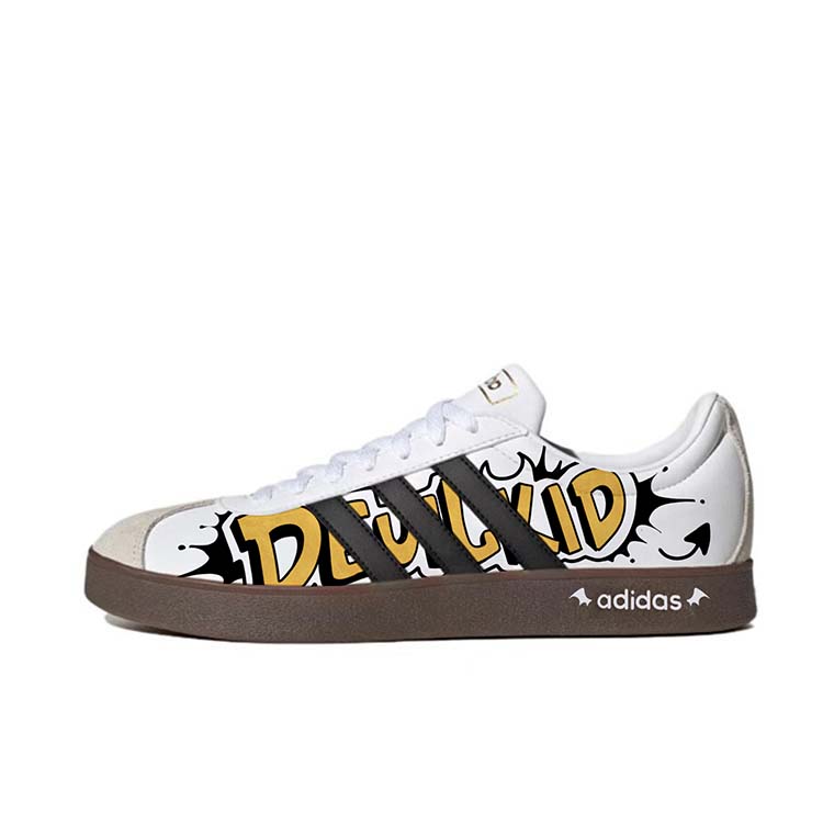 Adidas Neo VL Court 2.0 Anti-Slip Wear-Resistant Low-Top Skateboard Shoes Unisex Black White
