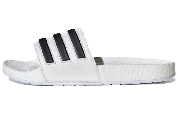 Adidas Adilette Boost Slides White Black Stripes