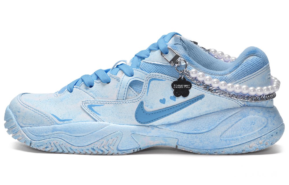 Nike Court Lite 2 CUS ID Dye Low-Top Chunky Sneakers Men's Blue