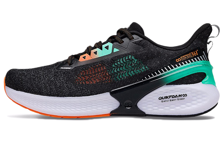 361° Running Shoes Men's Low top Black/White/Green/Oranges