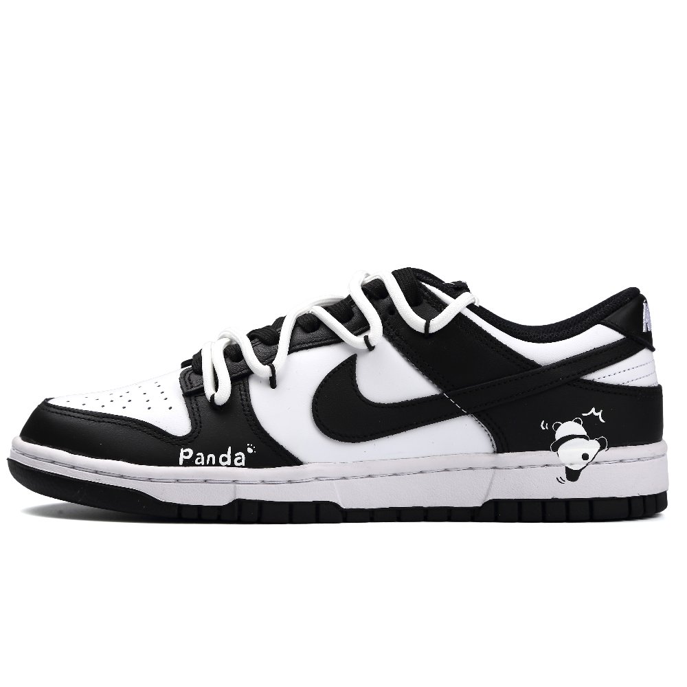 Nike Dunk Anti-Slip And Wear-Resistant Lightweight Low-Top Skateboard Shoes Unisex Black White