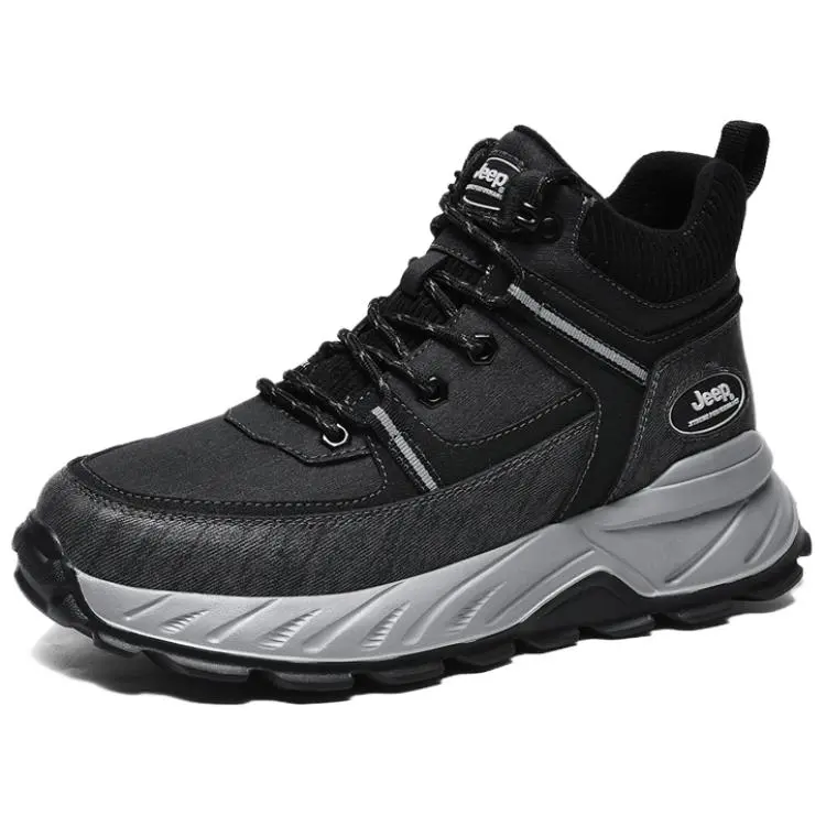 Jeep Mid Top Hiking Shoes Men's Black