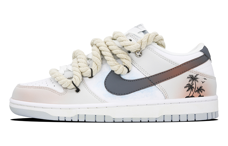 Nike Dunk Low 'Neutral Grey' Slip-Resistant Cushioning Low-Top Skateboard Shoes GS Gray White