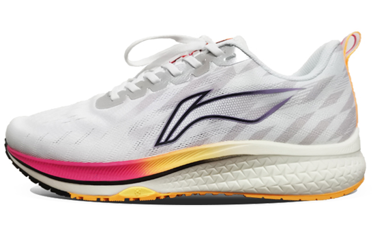 LiNing Red Hare 5 Cushioning Anti-Slip Wear-Resistant Breathability Low-Top Running Shoes Women's Gray Purple