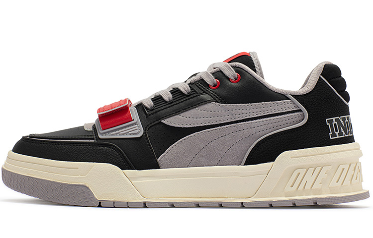 361° INITIAL Primordial Abrasion Resistant Low Top Skateboard Shoes Men's Black Gray Red