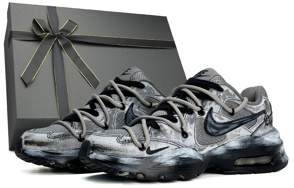 Nike Air Max Fusion Shock Absorbers Slip Resistant, Abrasion Resistant, Lightweight Low Top Running Shoes Women's Black