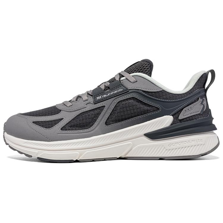 361° Cushioned Slip-Resistant Low-Top Running Shoes Men's Gray White