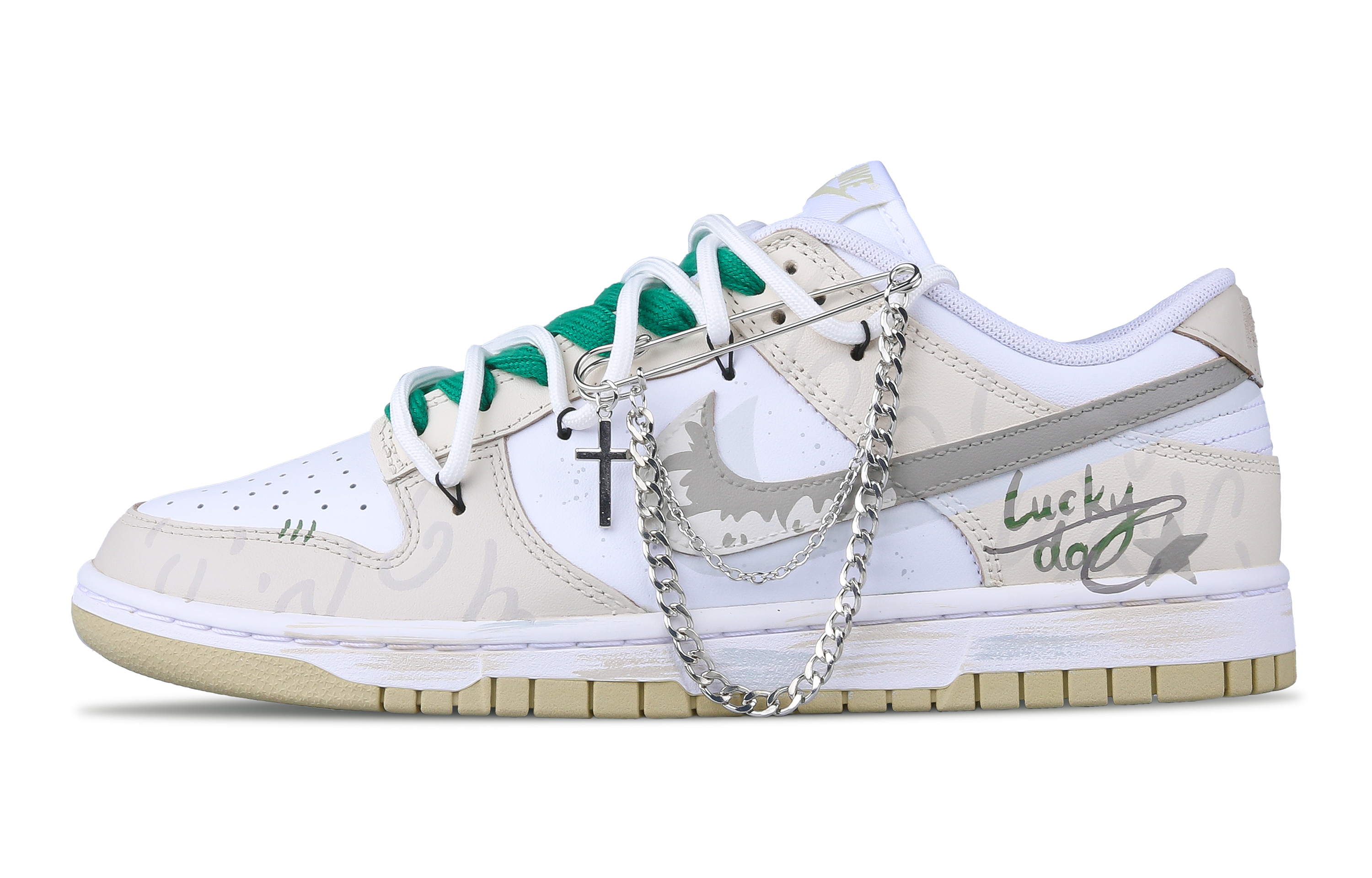 Nike Dunk SB Misty Forest Anti-Slip And Wear-Resistant Breathable Low-Top Skateboard Shoes Men's Vintage Gray Green