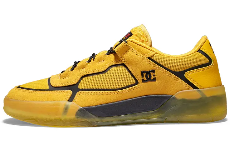 DC Shoes Metric Slip Resistant, Abrasion Resistant, Breathable Low top Skateboard Shoes Men's Sunflower Yellow