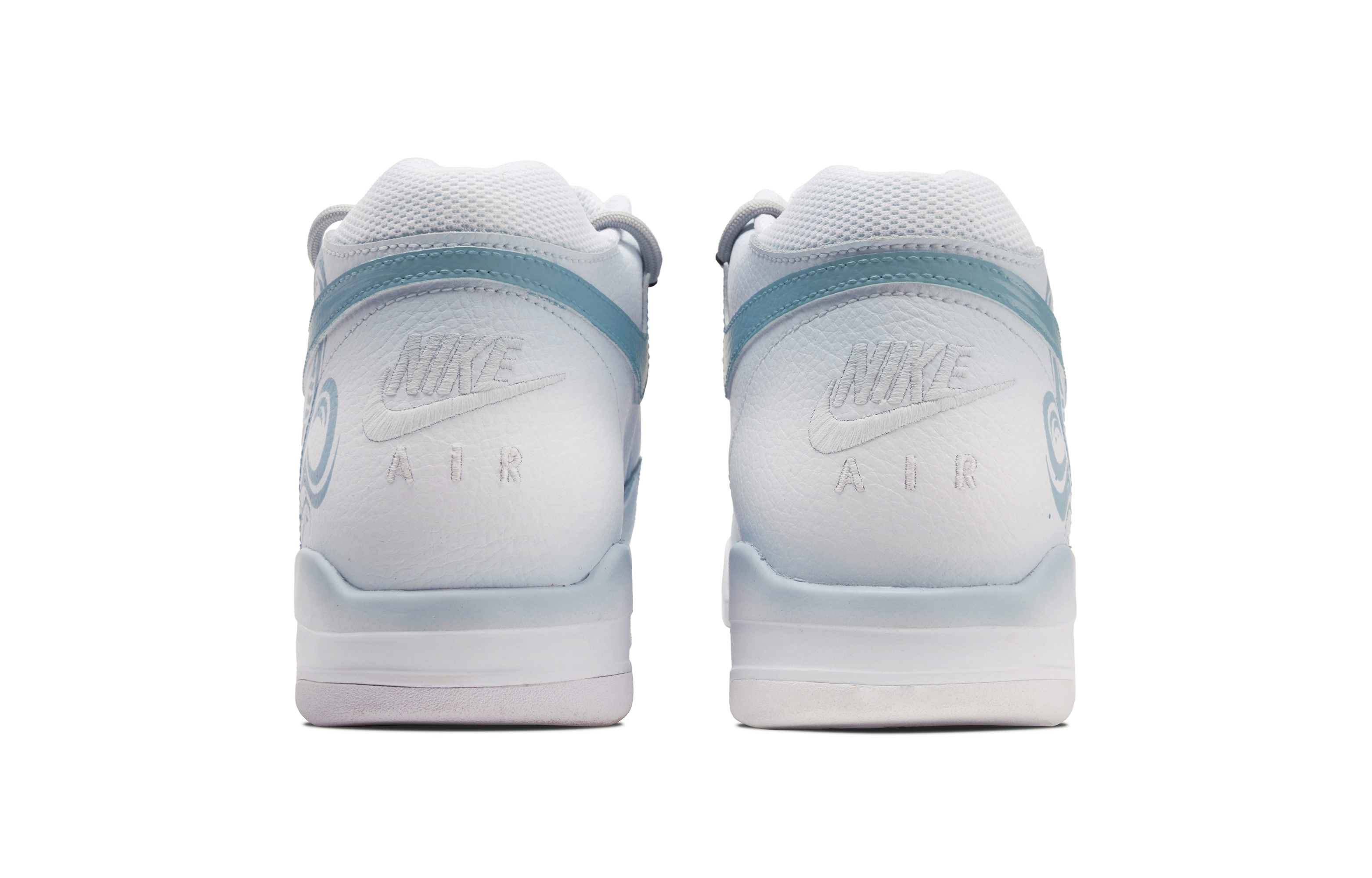 Nike Flight Legacy Snake Shadow Dreamy Anti-Slip Wear-Resistant Mid-Top Vintage Basketball Shoes Unisex Light Blue купить в интернет-магазине Yoocart с быстрой доставкой по России.